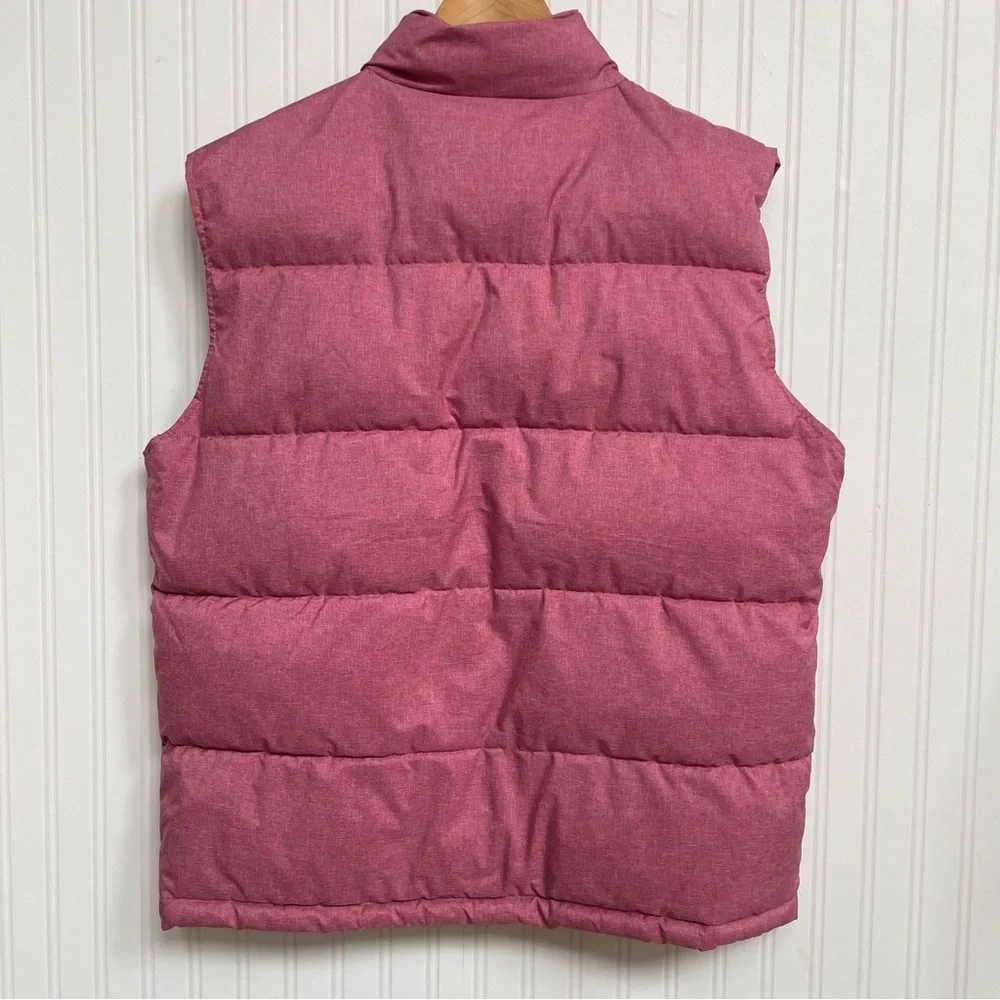 U.S. Polo Assn. Pink/Red Puffer Vest Men’s Size L Full Zip with Front Pockets - Picture 2 of 8